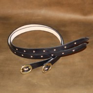 Strap - Trouser Leg (ratting) Straps in Black Leather - 24" x 1/2" 